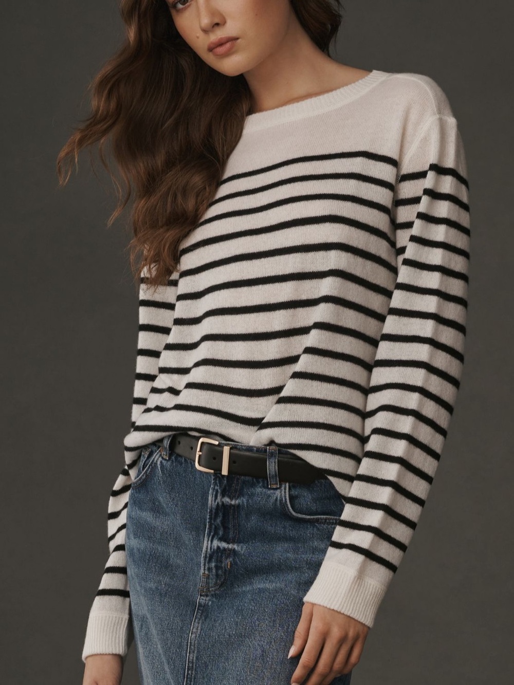 Reformation striped cashmere sweater